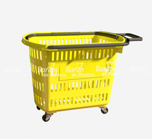 Cestinha de supermercado com rodinhas